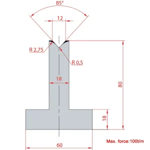 Amada System 85° V12 H80-85°1 Groove T-Dies