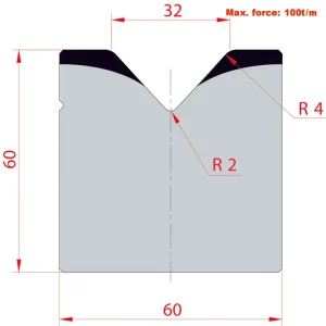 Amada System 85° V32 H60-85°1 Groove T-Dies
