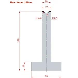 Amada System 88° V10 H120-88°1 Groove T-Dies
