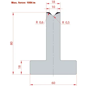 Amada System 88° V10 H80-88°1 Groove T-Dies