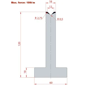 Amada System 88° V12 H120-88°1 Groove T-Dies
