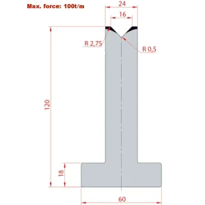 Amada System 88° V16 H120-88°1 Groove T-Dies
