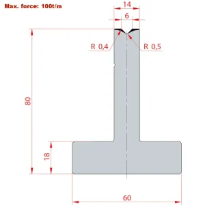Amada System 88° V6 H80-88°1 Groove T-Dies
