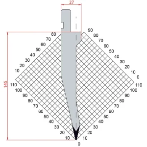 Punch–Amada System 26° R0.8 H145-26.145
