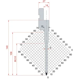 Punch–Amada System 30° R0.6 H140-30.1043