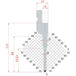 Punch–Amada System 60° R0.8 H115-60.1153