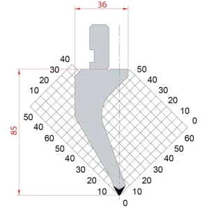Punch–Amada System 60° R0.8 H85-60.085